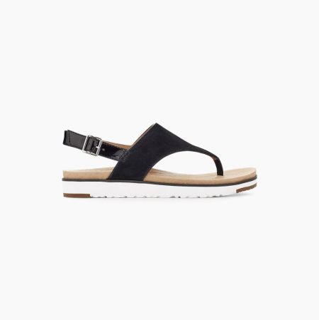 UGG Alessia Suede Black Sandals for Women (ZLUI06194)